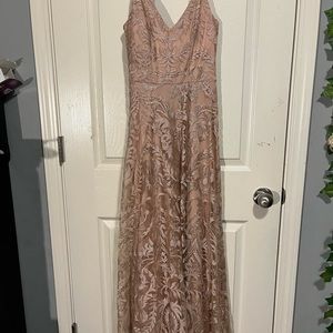 Windsor prom dress, size one but fits like a 0 maybe even 00, nude pink.